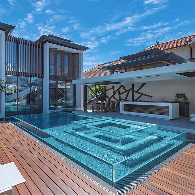 Piscine en acrylique de cour familiale